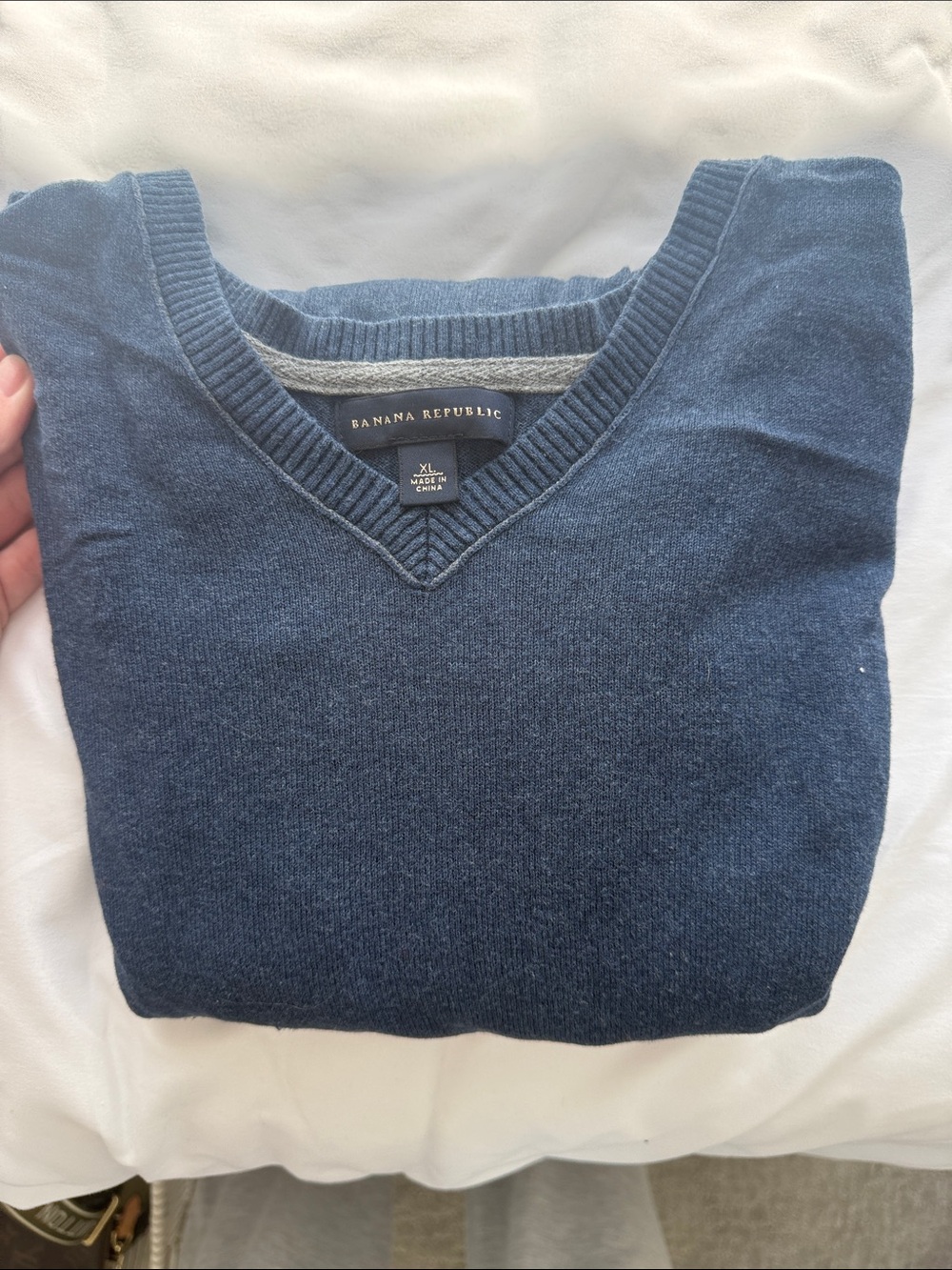Banana Republic Navy V-Neck Sweater